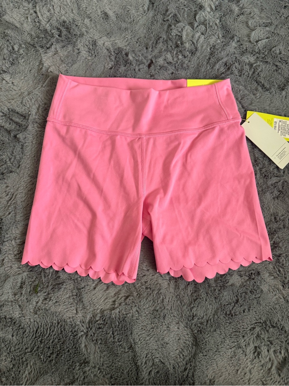 all in motion Pink Scallop-Hem Athletic Shorts